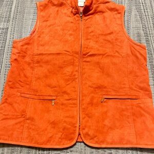 Allison Daley Bright Rust Burnt Orange Quilted Vest